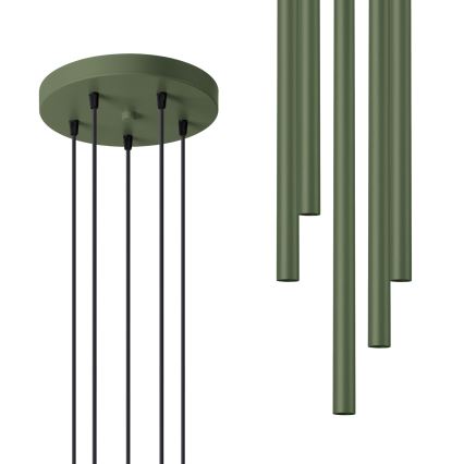 Lustra ar auklu PASTELO 5xG9/8W/230V zaļa