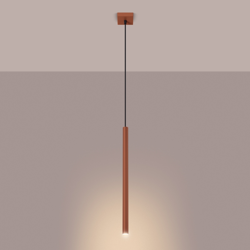 Lustra ar auklu PASTELO 1xG9/8W/230V sarkana