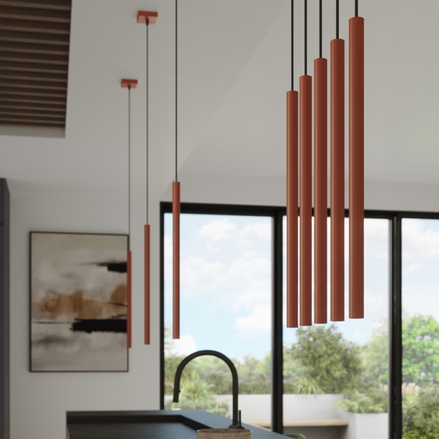Lustra ar auklu PASTELO 1xG9/8W/230V sarkana