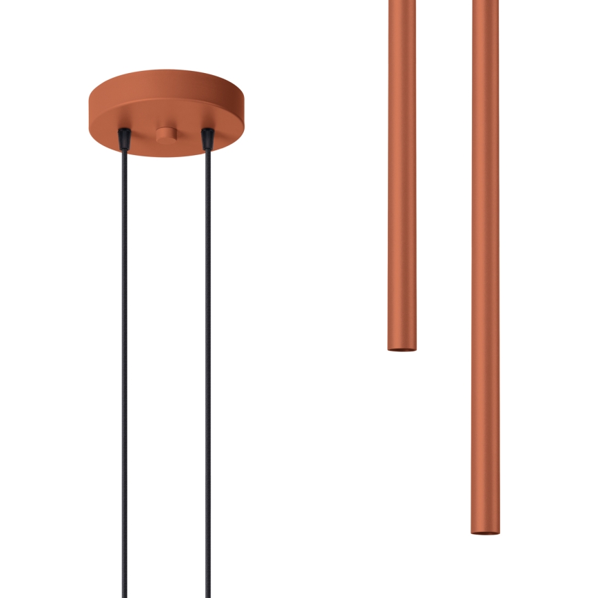 Lustra ar auklu PASTELO 2xG9/8W/230V sarkana