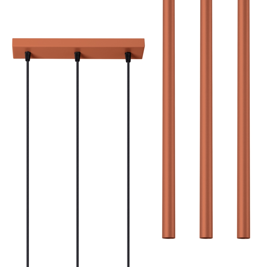 Lustra ar auklu PASTELO 3xG9/8W/230V sarkana