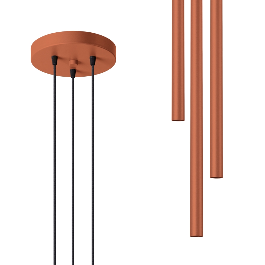 Lustra ar auklu PASTELO 3xG9/8W/230V sarkana