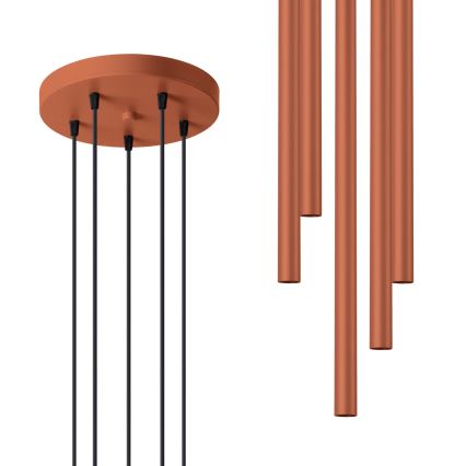 Lustra ar auklu PASTELO 5xG9/8W/230V sarkana