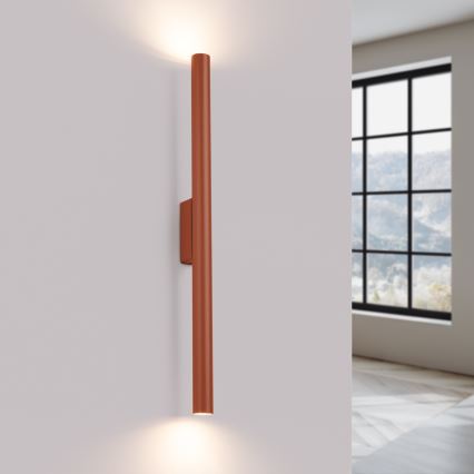 Sienas lampa PASTELO 2xG9/8W/230V sarkana