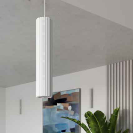 Lustra ar auklu KARBON 1xGU10/10W/230V balta