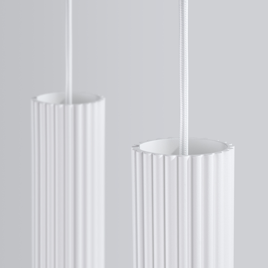 Lustra ar auklu KARBON 2xGU10/10W/230V balta