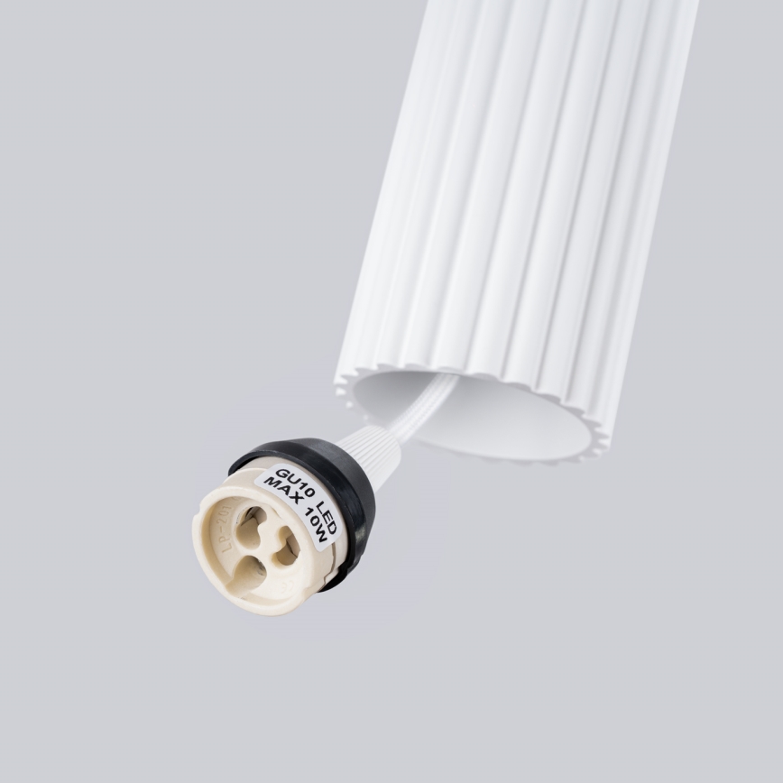 Lustra ar auklu KARBON 3xGU10/10W/230V balta