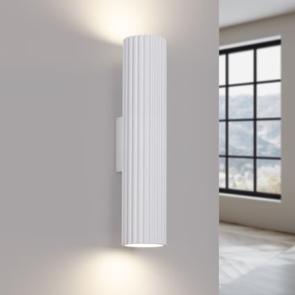 Sienas lampa KARBON 2xGU10/10W/230V balta