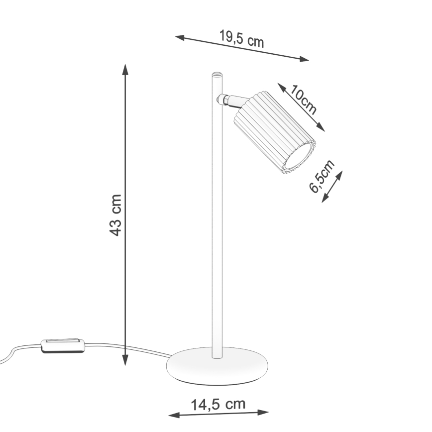 Galda lampa KARBON 1xGU10/10W/230V zelta