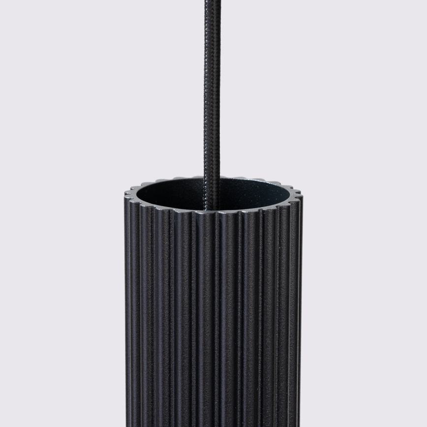 Lustra ar auklu KARBON 1xGU10/10W/230V melna