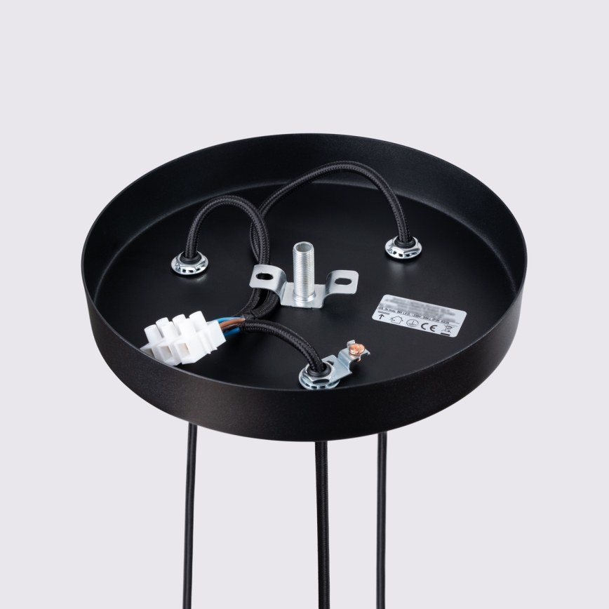 Lustra ar auklu KARBON 3xGU10/10W/230V melna