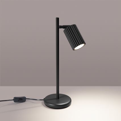 Galda lampa KARBON 1xGU10/10W/230V melna