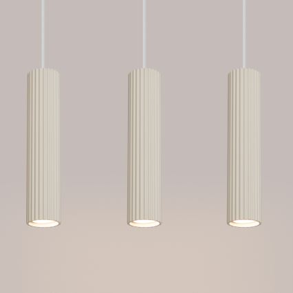 Lustra ar auklu KARBON 3xGU10/10W/230V krēmkrāsa