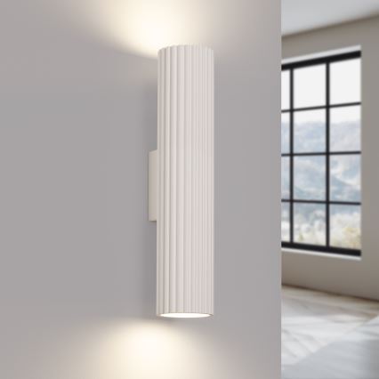 Sienas lampa KARBON 2xGU10/10W/230V krēmkrāsa