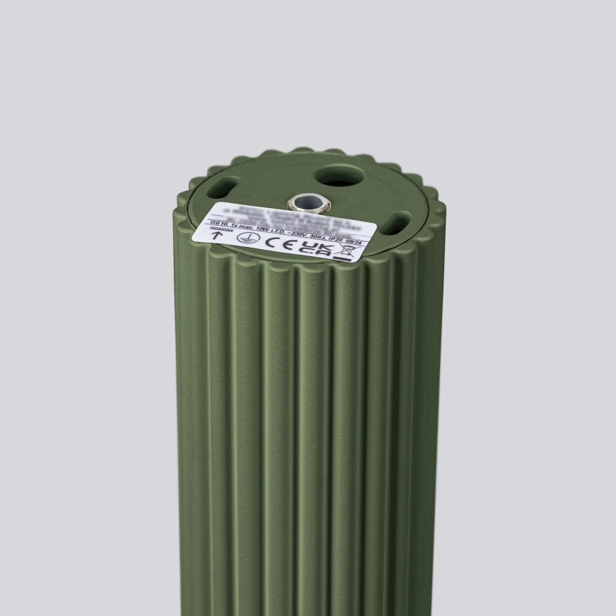 Starmetis KARBON 1xGU10/10W/230V 10 cm zaļa