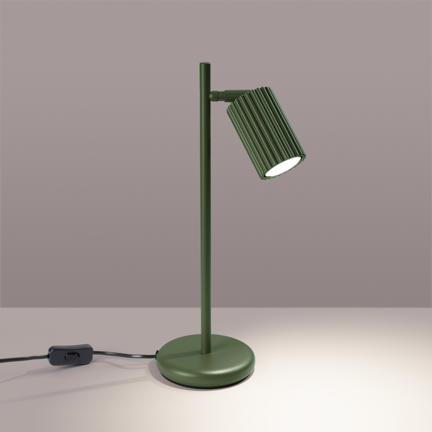 Galda lampa KARBON 1xGU10/10W/230V zaļa