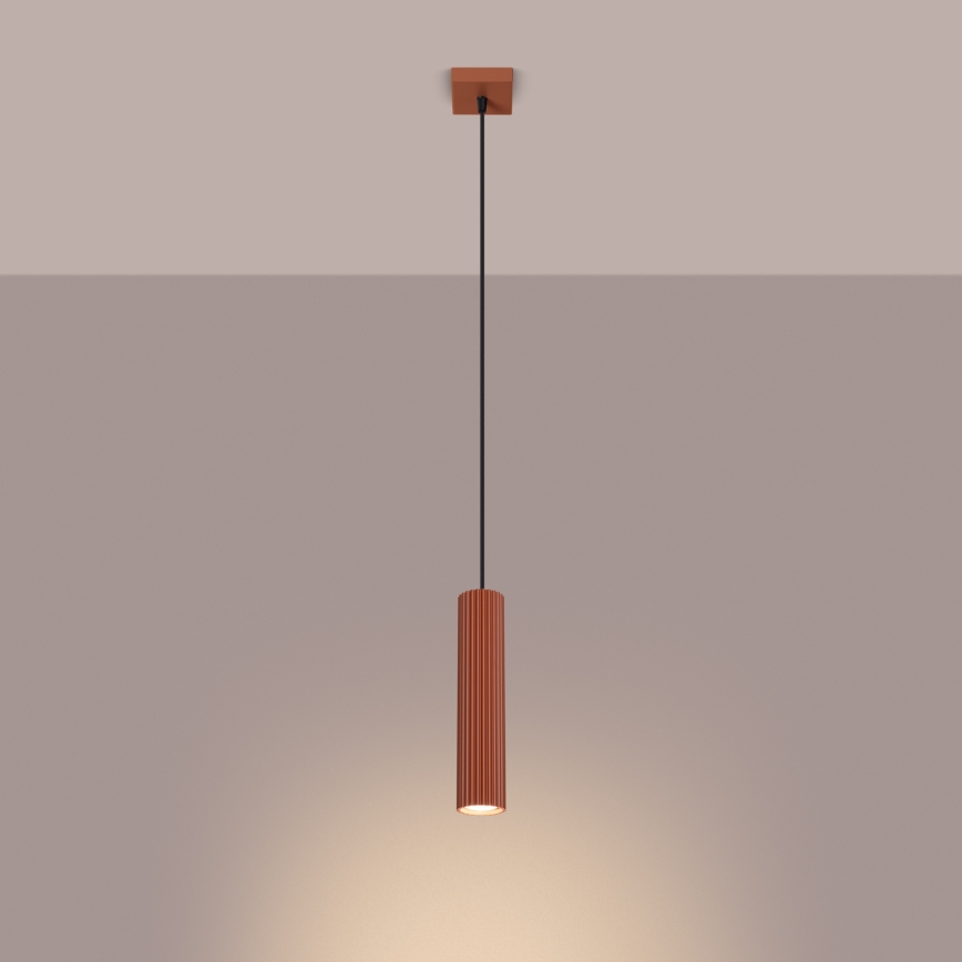 Lustra ar auklu KARBON 1xGU10/10W/230V sarkana