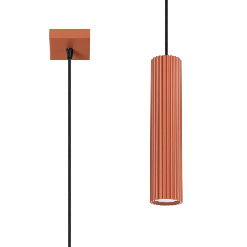 Lustra ar auklu KARBON 1xGU10/10W/230V sarkana