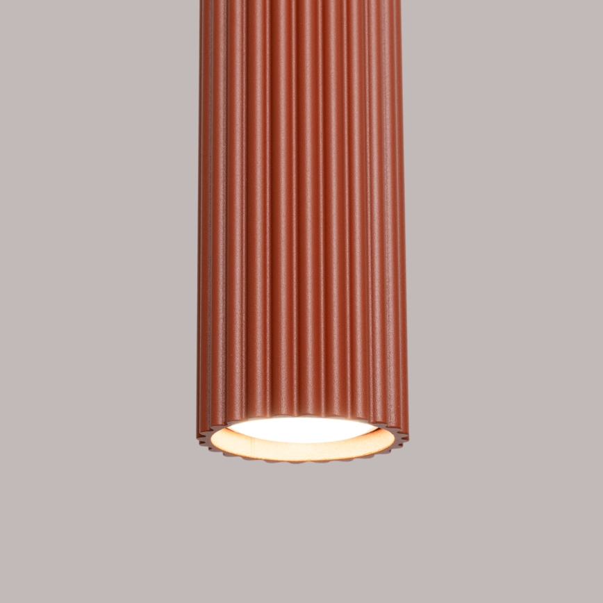 Lustra ar auklu KARBON 3xGU10/10W/230V sarkana