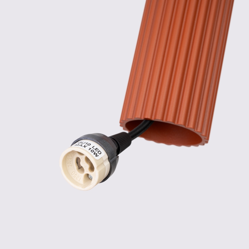 Lustra ar auklu KARBON 3xGU10/10W/230V sarkana