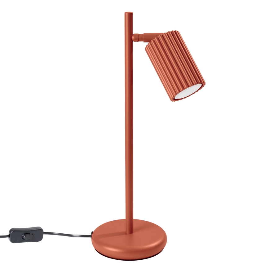 Galda lampa KARBON 1xGU10/10W/230V sarkana