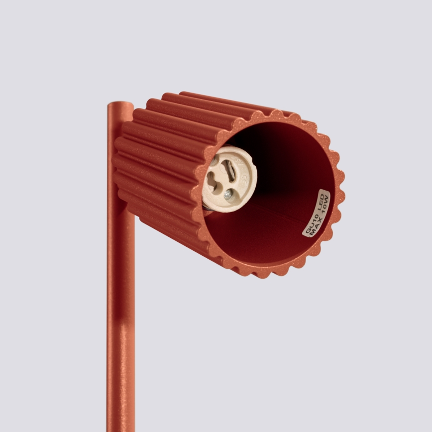 Galda lampa KARBON 1xGU10/10W/230V sarkana