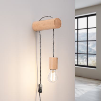 Sienas lampa NIMBI 1xE27/15W/230V dižskābardis