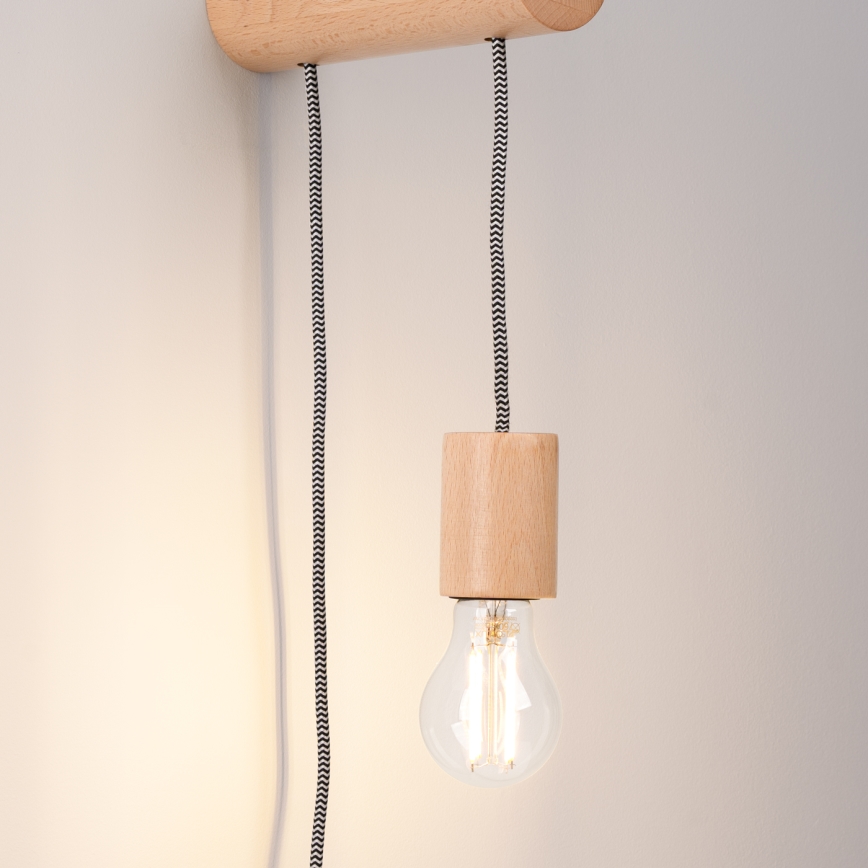 Sienas lampa NIMBI 1xE27/15W/230V dižskābardis
