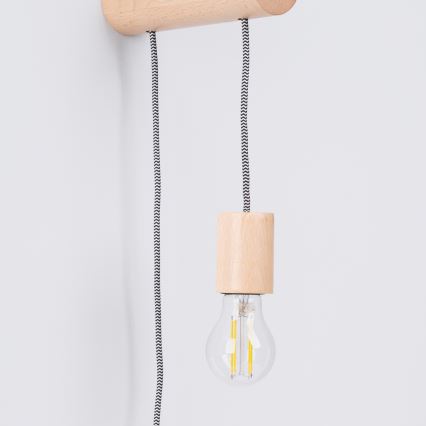 Sienas lampa NIMBI 1xE27/15W/230V dižskābardis
