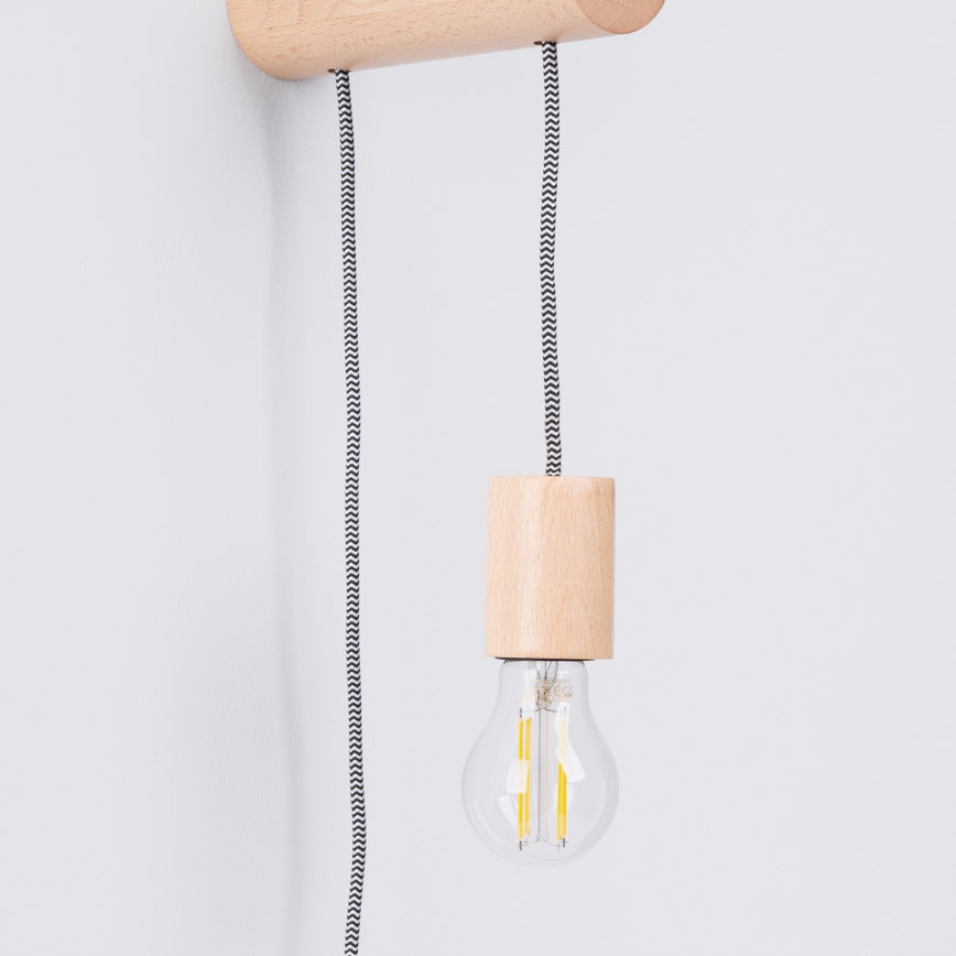 Sienas lampa NIMBI 1xE27/15W/230V dižskābardis