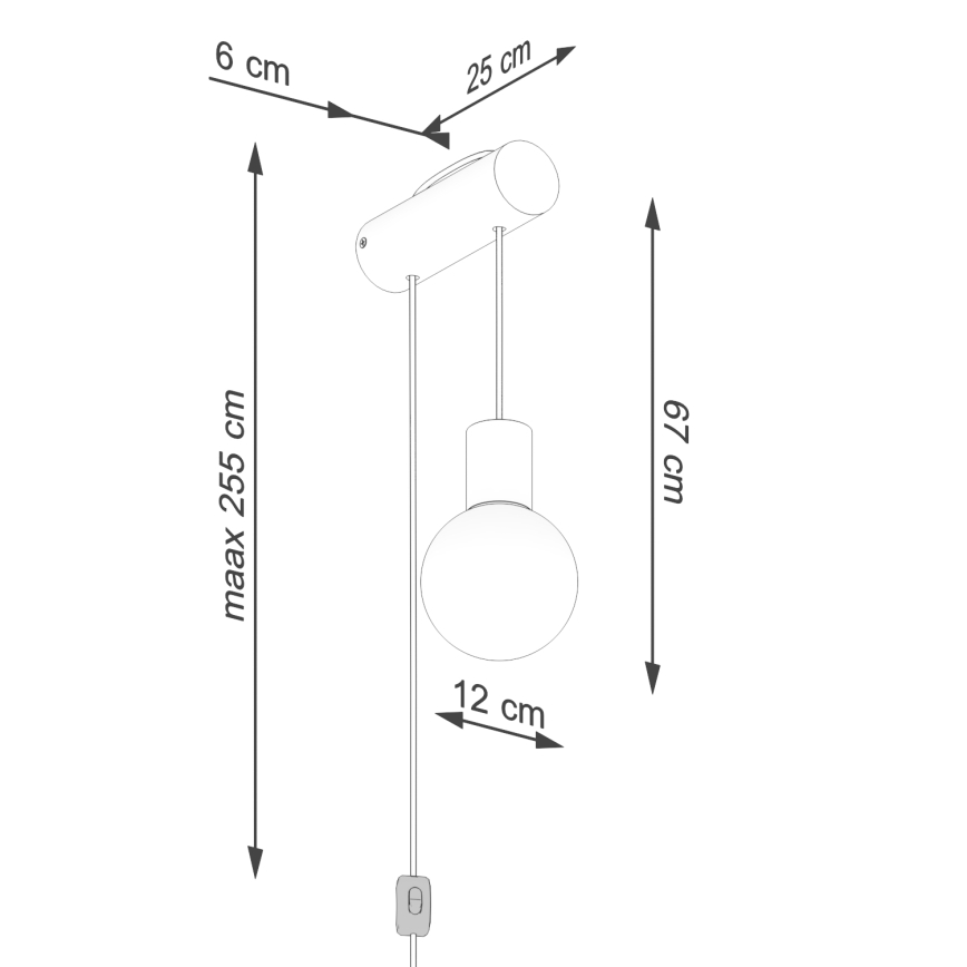 Sienas lampa NIBMI 1xG9/8W/230V dižskābardis