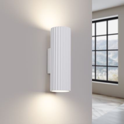 Sienas lampa KARBON 2xGU10/10W/230V balta