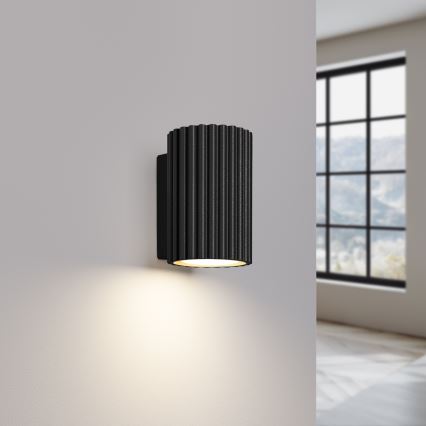 Sienas lampa KARBON 1xGU10/10W/230V melna