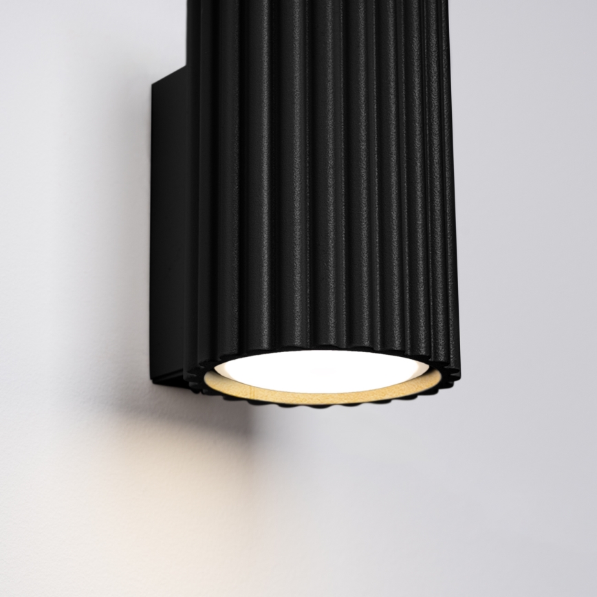Sienas lampa KARBON 1xGU10/10W/230V melna
