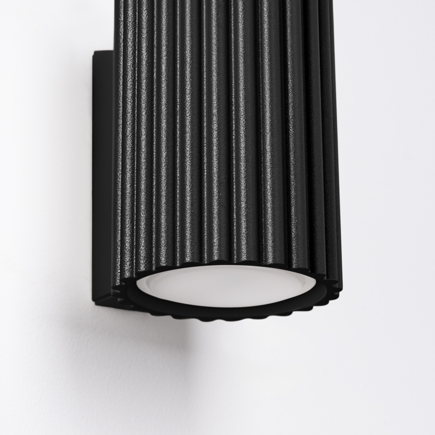 Sienas lampa KARBON 1xGU10/10W/230V melna