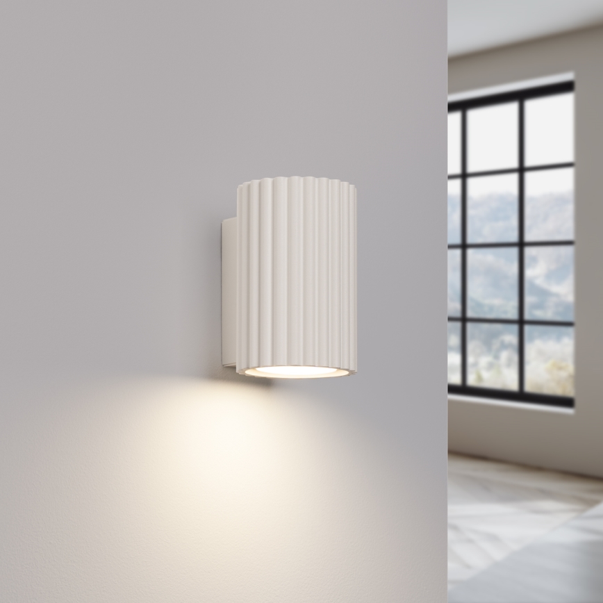 Sienas lampa KARBON 1xGU10/10W/230V krēmkrāsa