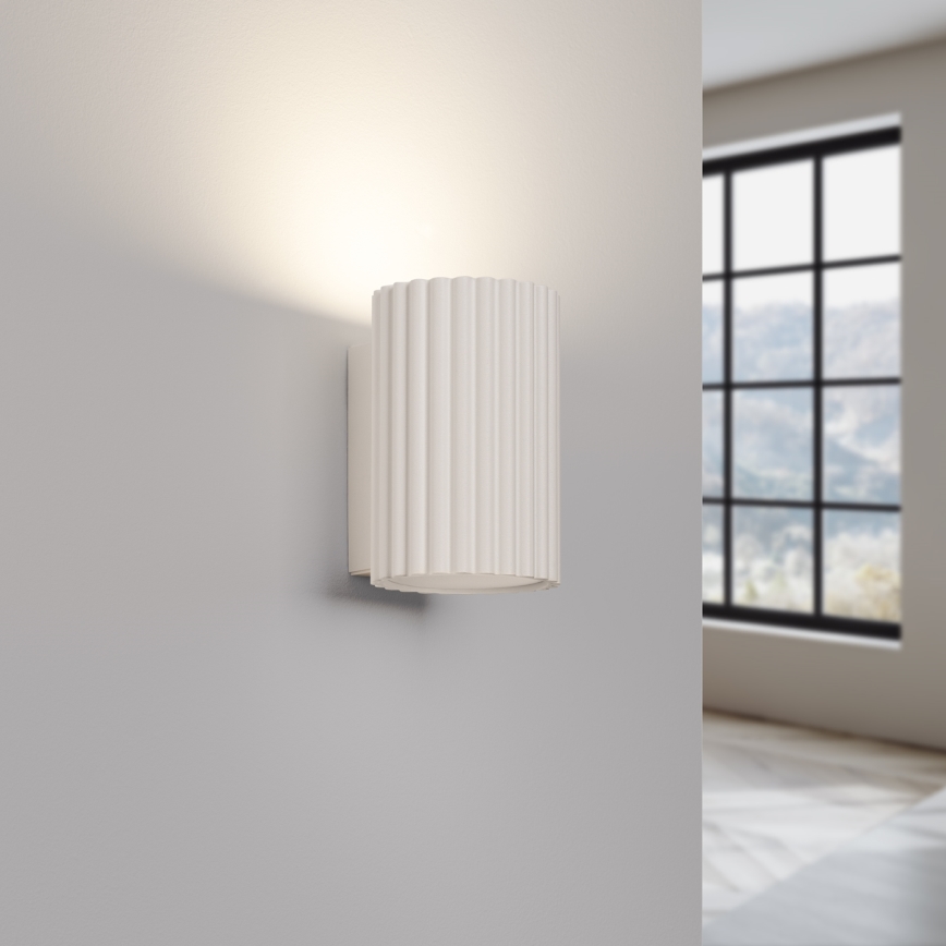 Sienas lampa KARBON 1xGU10/10W/230V krēmkrāsa