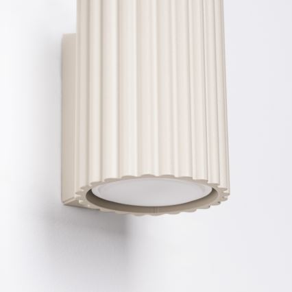 Sienas lampa KARBON 1xGU10/10W/230V krēmkrāsa