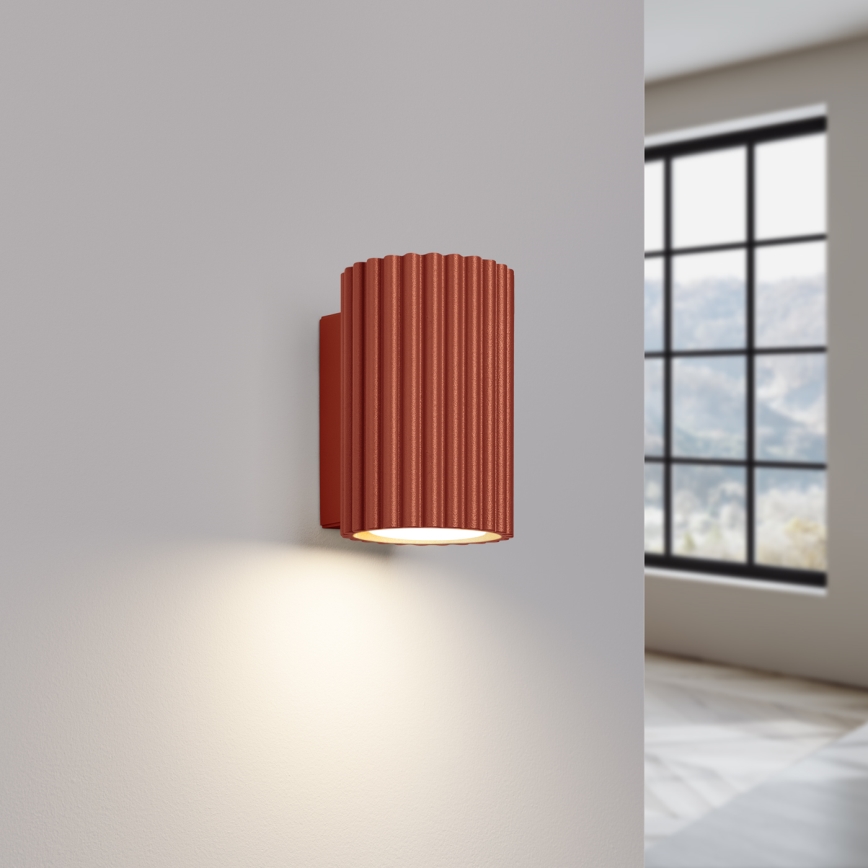 Sienas lampa KARBON 1xGU10/10W/230V sarkana