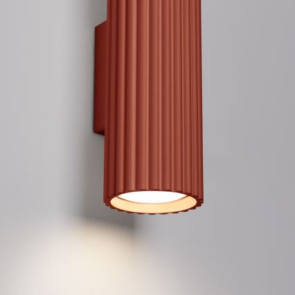 Sienas lampa KARBON 2xGU10/10W/230V sarkana