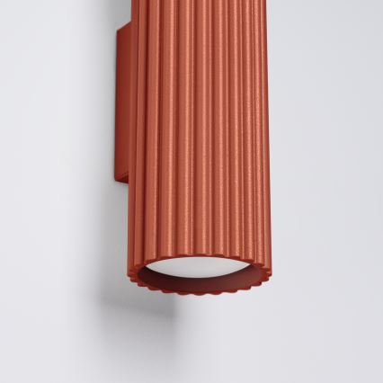 Sienas lampa KARBON 2xGU10/10W/230V sarkana