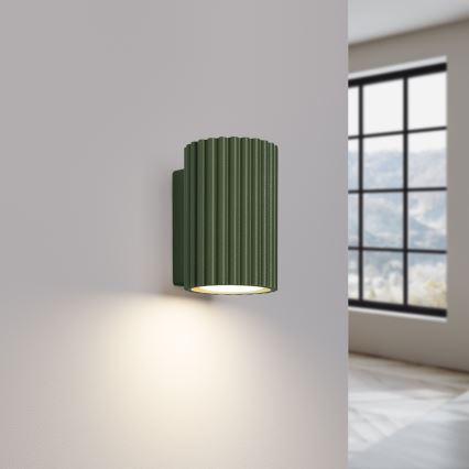 Sienas lampa KARBON 1xGU10/10W/230V zaļa