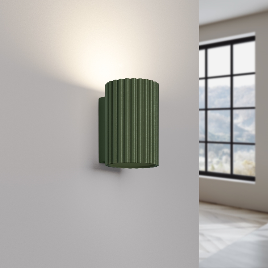 Sienas lampa KARBON 1xGU10/10W/230V zaļa