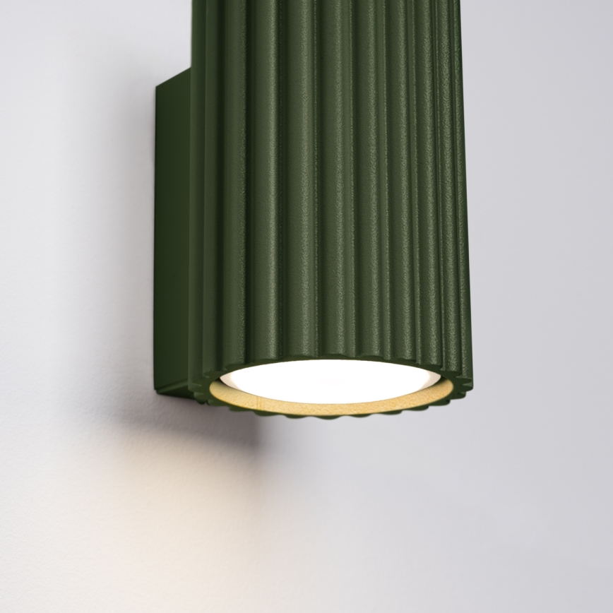 Sienas lampa KARBON 1xGU10/10W/230V zaļa