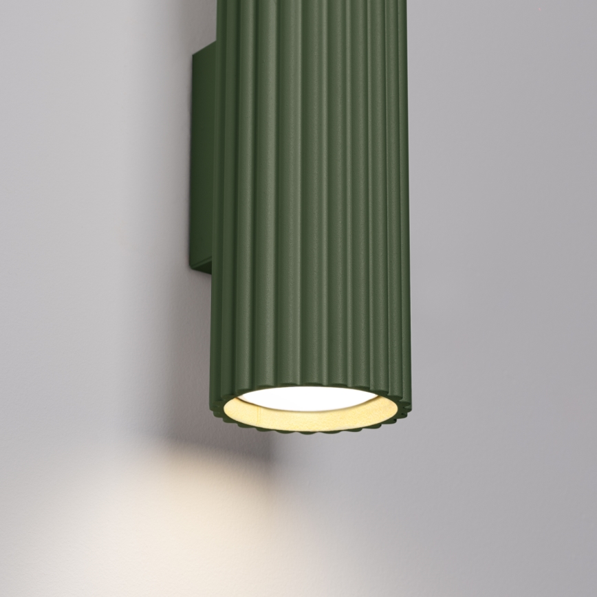 Sienas lampa KARBON 2xGU10/10W/230V zaļa