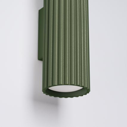 Sienas lampa KARBON 2xGU10/10W/230V zaļa