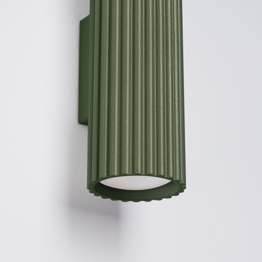 Sienas lampa KARBON 2xGU10/10W/230V zaļa