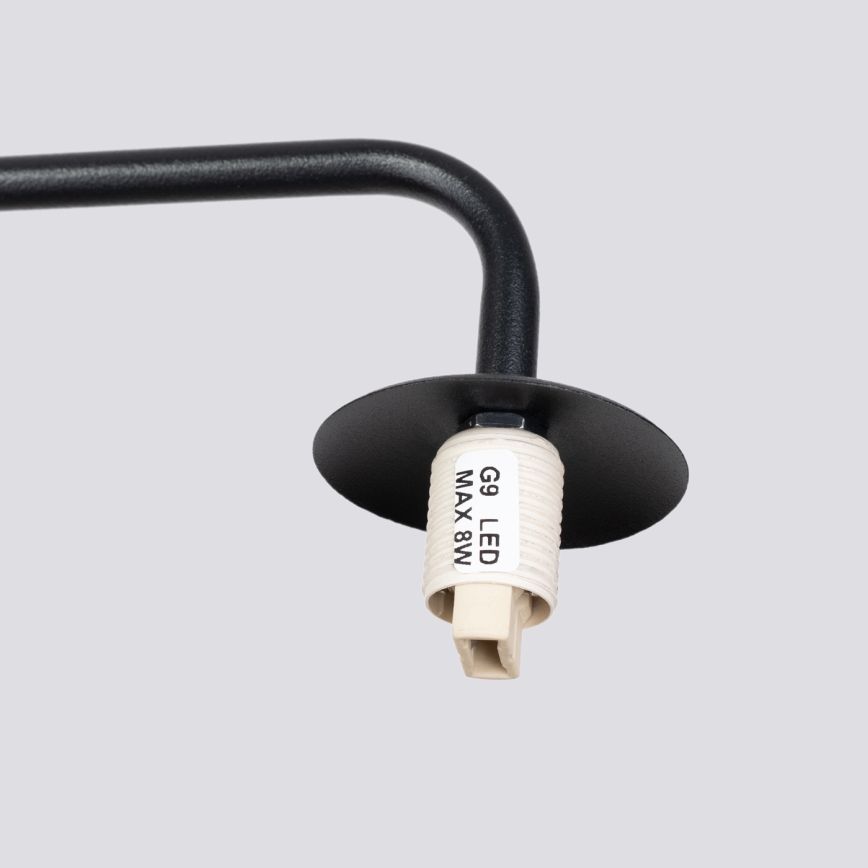 Sienas lampa ASTRAL 1xG9/8W/230V melna