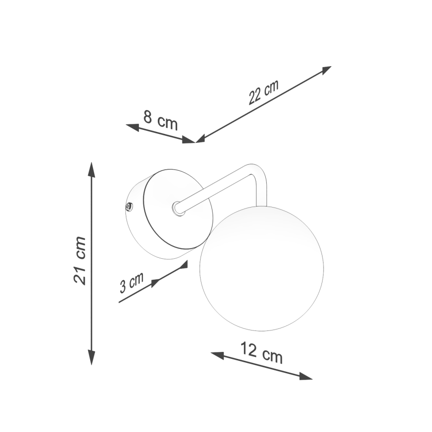 Sienas lampa ASTRAL 1xG9/8W/230V melna