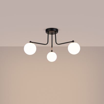 Lustra ar stieni ASTRAL 3xG9/8W/230V melna